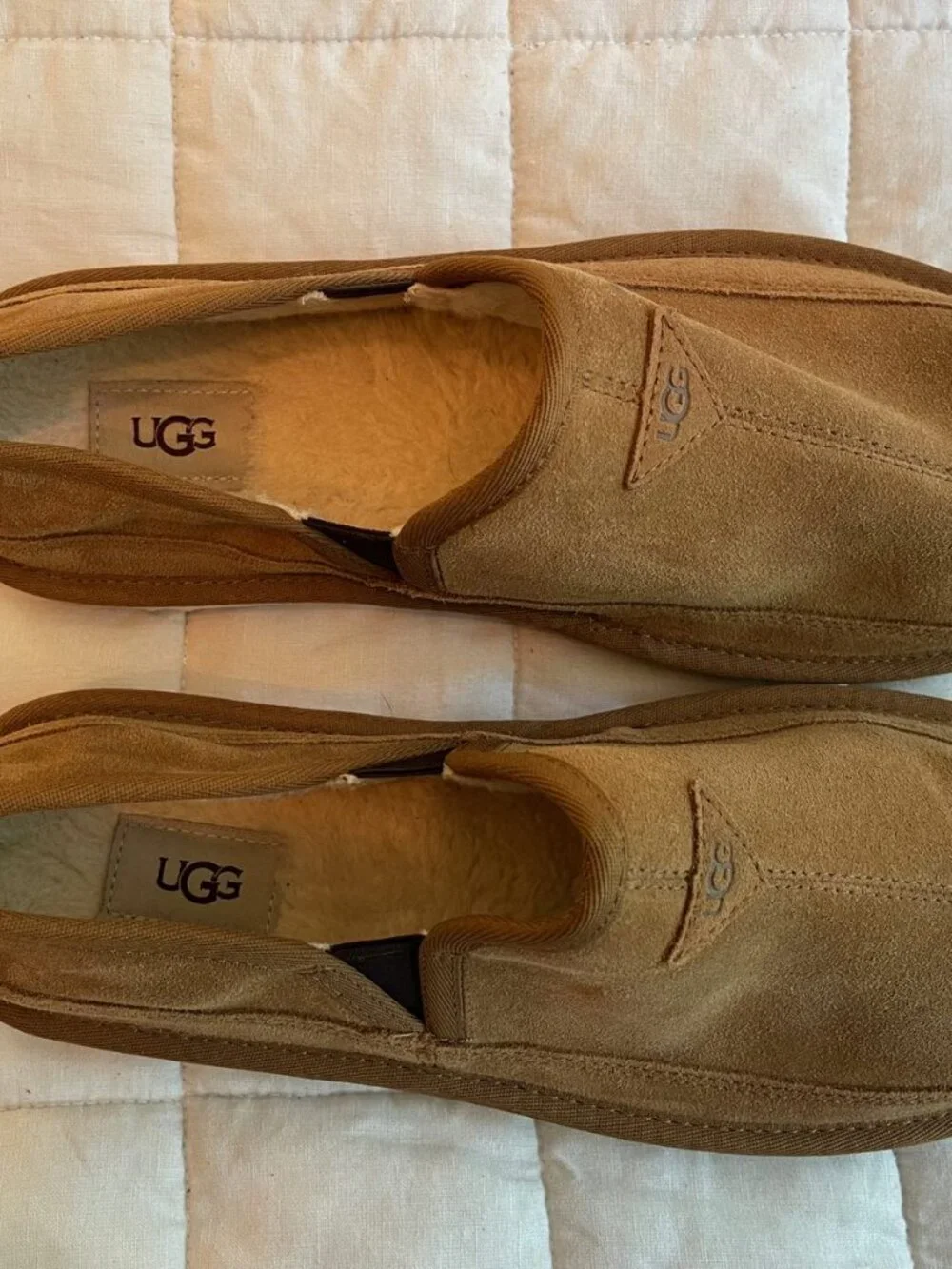 UGG Romeo Tan Suede Slip-On Shoes, Men's 11